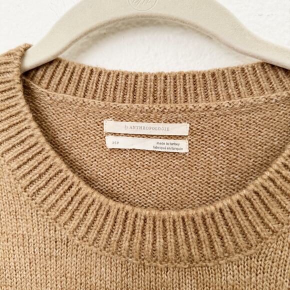 [Anthropologie] Brown Oh Deer Crew Neck Reindeer Sweater Holiday XSP XS Petite - Picture 10 of 11